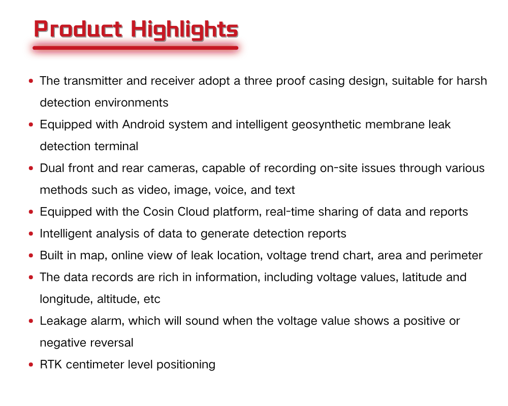 KODIN 6 series - DE dual electrode method geomembrane leak detector